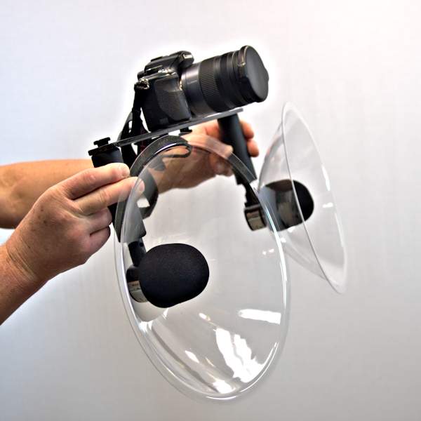 Stereo parabolic dish